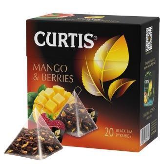 Tee Curtis black Mango/Berries, Inhalt: 20 Pyramiden à 1,7g. (Grundpreis 5,972€/100g)
